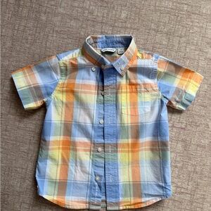 Janie and Jack Multicolor Plaid Button Down Shirt